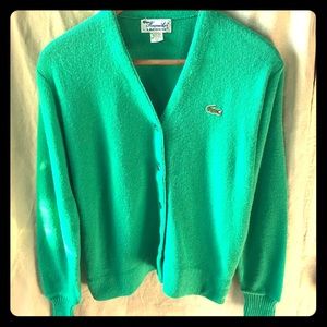 Genuine Lacoste 50’s-60’s Retro Cardigan Sweater.
